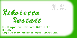 nikoletta umstadt business card